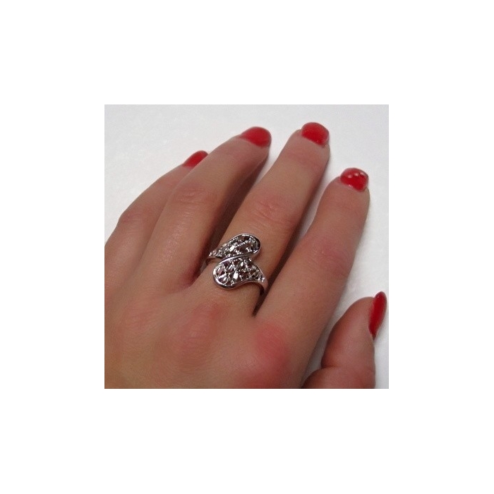 Stříbrný prsten bezkamínkový Rhodium