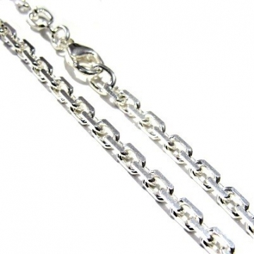 Masivní stříbrný náhrdelník z pilovaných oček 4mm 14,25g 45cm 