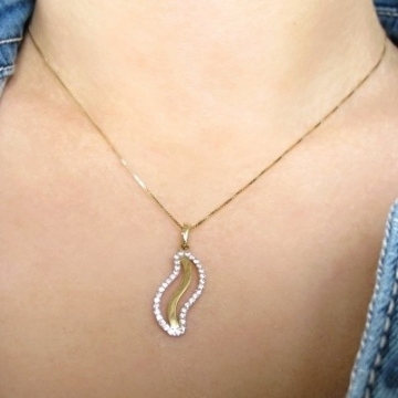 Jemný zlatý dámský náhrdelník "Celebrity Woman N5" 1,75g 42cm