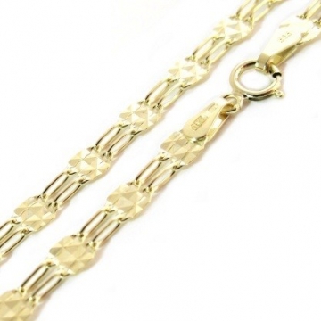 Luxusní zlatý náhrdelník široký 4mm 3,40g 42cm