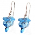 Stříbrné náušnice HROZEN Swarovski Aquamarine