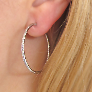 Stříbrné náušnice kruhy...