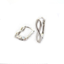 Dámské zlaté náušnice nekonečno 14mm Bílé zlato 1,45g