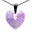 Stříbrný náhrdelník SRDCE Swarovski