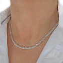 Luxusní dámský stříbrný náhrdelník 4,2mm 11,25g Bicolour 42cm