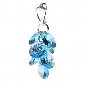 Stříbrná souprava HROZEN Swarovski Aquamarine